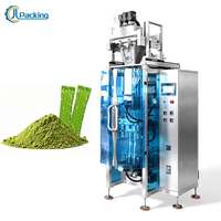 Machine d'emballage VFFS double voie pour poudre de matcha, anti-poussière, anti-agglomération, avec remplisseur à vis sans fin servo pour poudre de thé vert matcha fin