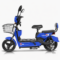 Vélo Électrique Urbain Portable 350W Sans Balais, Couleurs Tendance, 3 Vitesses, Capteur en Acier, Siège Arrière, Panier de Rangement