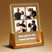 Cadre photo en acrylique personnalisé avec LED, lumière chaude, souvenir personnalisé pour anniversaire, décoration de la maison