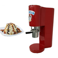 Machine à glace italienne 420 ml Rouge/Blanc/Jaune 80W pour glace molle en forme de nouilles, glace à la crème, snacks tourbillonnants et glace spaghetti