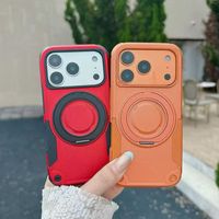 Coque de téléphone en élastomère thermoplastique au design mécanique Bundesliga pour 16/17 Pro Max avec support anneau et fixation magnétique