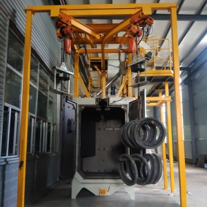 Chứng nhận CE tùy chỉnh đơn/móc kép móc áo bắn nổ máy với động cơ và hộp số như các thành phần cốt lõi abrators - Product Image 2