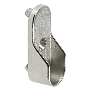 Soporte ovalado de montaje lateral para tubo de 5 mm - zamak niquelado - Product Image 1