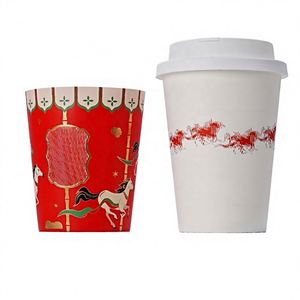 Vaso de Papel Biodegradable de Doble Pared con Logotipo Personalizado, Giratorio y Desgarrable, para Café Caliente - Product Image 4