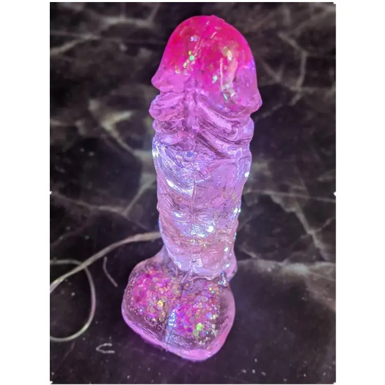 Lampu Meja LED Berbentuk Penis Resin, Hadiah Ulang Tahun untuk Wanita, Besar 6 1/2 Inc