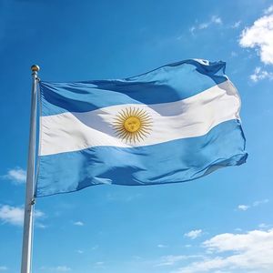 <span class=keywords><strong>Bandera</strong></span> <span class=keywords><strong>de</strong></span> <span class=keywords><strong>Argentina</strong></span> 3x5 pies - Banderas ligeras <span class=keywords><strong>de</strong></span> poliéster con 2 ojales <span class=keywords><strong>de</strong></span> latón, decoraciones para eventos deportivos - Product Image 2