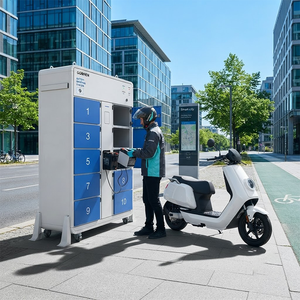 Gabinete Inteligente para Intercambio de Baterías WL 6010, 10 Compartimentos, Impermeable para Exteriores, Estación de Intercambio de Baterías Compartidas para Bicicletas Eléctricas y Scooters - Product Image 6