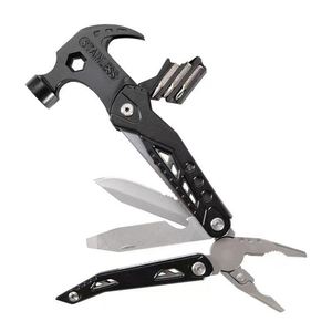 Marteau multifonctionnel, outil multifonction 15-en-1, mini-pince, équipement de camping pour hommes, outil de bricolage, outil de survie tout-en-un, personnalisé - Product Image 1
