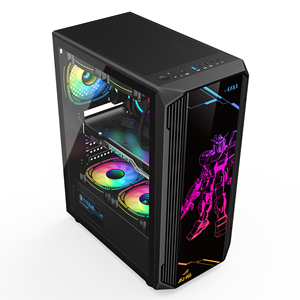 Hongyi mới nhất máy tính để bàn tháp RGB Micro ATX MATX ITX trường hợp chơi game Gamer PC trường hợp & tháp Tempered Glass Bảng điều chỉnh tủ - Product Image 6