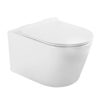 Empolo Design Moderne WC Suspendu Monobloc Mural en Céramique Blanc pour Salle de Bain CUPC, Toilettes de Luxe pour Hôtel