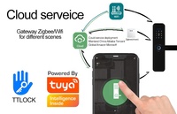 Alibaba Cloud Serrure intelligente étanche App Empreinte digitale Casier à bagages intelligent Serrure à poignée WIFI Télécommande tuya TT serrures intelligentes