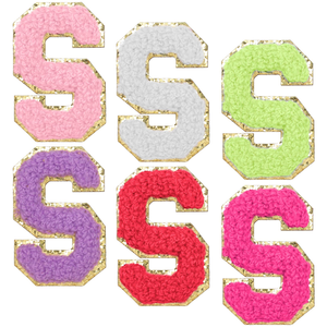 Parches de ropa con MOQ bajo, parches bordados con letras del alfabeto, parches de chenilla con purpurina, parches personalizados bordados - Product Image 2