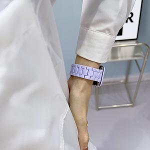 فاخرة جيدة التهوية لأربطة ساعة أبل ، ، من من 11 لون حلوى بلاستيكية ثلاثة سوار وحزمة - Product Image 4