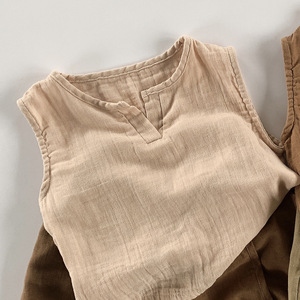 Estate nuovi ragazzi canotta sottile traspirante t-shirt senza maniche per bambini in cotone vestiti per bambini - Product Image 6