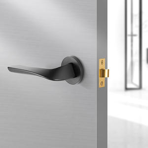 אמריקאי רטרו מינימליסטי דלת מנעול פנים אור ביתי בהיר קפה צבע דומם דלת ידית נעילה אוניברסלית - Product Image 2