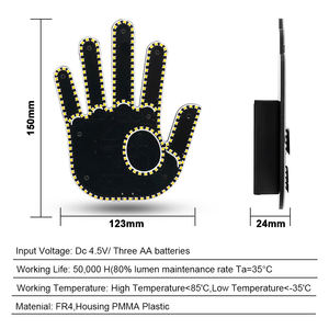 Nouveau projecteur LED 5V 10W à commande gestuelle amusante pour voiture, signal lumineux pour fenêtre, accessoires intérieurs, logo lumineux 1 - Product Image 2