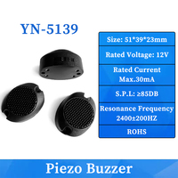Sensor Parkir 51MM 51*39MM 5139 Piezo Buzzer 12V, Radar Asisten Mundur, Detektor Ultrasonik untuk Elektronik Otomotif
