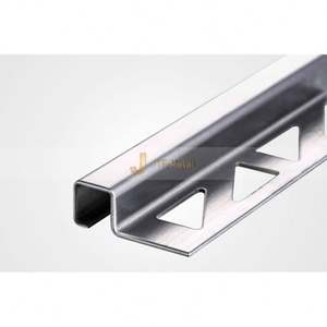 LL296 Factory Multiple Shapes Metal Custom Shape Stainless Steel Tile Edge Trim <b>Corner</b> Strip Profile - Product Image 2