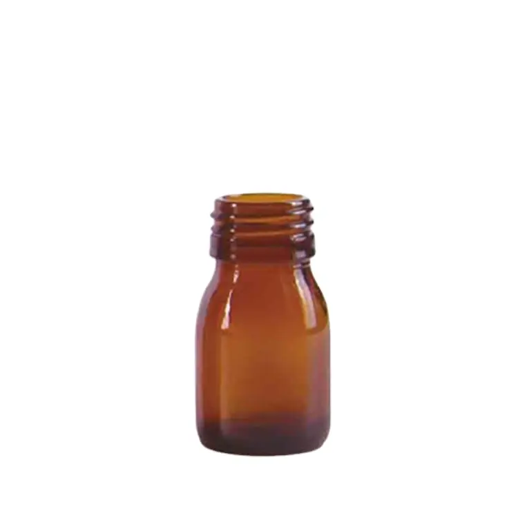 Nieuwe Ontwerp Lage Prijs Amber Glazen Flessen Voor Siroop Din PP28mm 30Ml Kleine Glazen Flacon