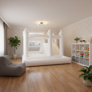 Château gonflable blanc en PVC de 0,55 mm, château gonflable pour mariage, château gonflable blanc pour enfants - Product Image 4