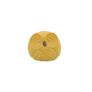 Set di Sculture in Ceramica a Forma di Gufo Giallo per Decorazione Casa, Ufficio, Bagno, Soggiorno, Scaffale, Tavolino da Caffè - Product Image 6