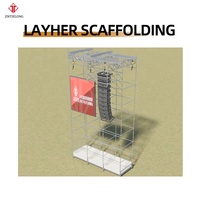 Andamios Layher Galvanizados en Caliente con Recubrimiento de Zinc Antioxidante, Estructura de Acero Certificada GB con Espesor de Zinc Acreditado