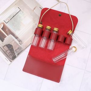 Portable <b>Spice</b> Kit Travel <b>Spice</b> Holder Leather Seasoning Storage Bag with 5 <b>Spice</b> <b>Jars</b> Condiment Container Set for BBQ Picnic - Product Image 4