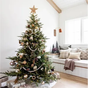 6ft/7ft Luxe Eenvoudige Montage Groene Pe Kunstmatige Kerstboom Xmas Decoratie Boom Voor Vakantie Decoratie