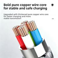 Câble de charge rapide USB-C vers USB-C tressé à coudure coudée, PD 60W, avec transfert de données, âme en cuivre pur pour téléphones portables et tablettes