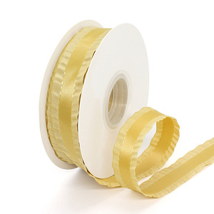 FangZHI Polyester Satin Ribbon 2.2cm Solid Color Woven Ruffled Webbing For Diy Hair Accessories Flower Packaging - Product Image 3