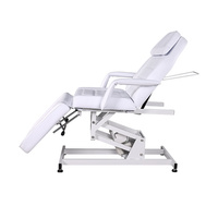 Lit de Salon Électrique pour Extensions de Cils, Base Métallique Durable, Réglable, 1 Moteur, Lit de Beauté Cosmétique en Cuir Synthétique PVC