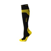 Chaussettes de sport respirantes en tricot avec logo personnalisé, pour marathon, course à pied, genouillères, séchage rapide, compression, pour femmes