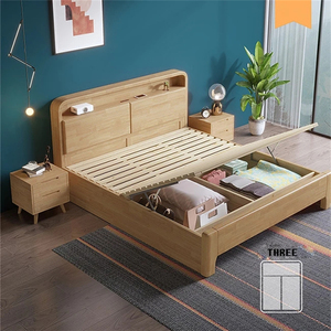 Lit en planches de bois moderne de style <span class=keywords><strong>Bali</strong></span>, design de lit double - Product Image 4