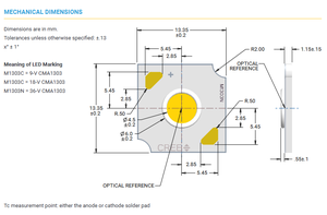 ครีส xlamps ดั้งเดิม CMA1303ไฮ-กระแสไฟ9V 18V 36V ชิปให้แสงสว่างแบบ LED Ra70สีขาว/80/90 780lm 2200K-6500K - Product Image 6