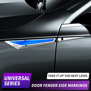 Adesivi Decorativi per Auto in Lega di Alluminio di Lusso, Set da 2 Pezzi, Accessori Esterni Universali a Forma di Lama, Foglia, Pannello, Ali YFL - Product Image 3