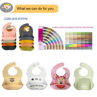 Bavoirs en silicone pour bébés, animaux mignons et dessins animés, sans BPA avec fermeture à bouton, bavoirs unis pour enfants, personnalisables