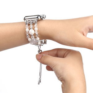 <span class=keywords><strong>2020</strong></span> nuevo diseño de lujo <span class=keywords><strong>apple</strong></span> reloj de diamantes de imitación banda 38mm 42mm mujeres de encanto diamante elástico bandas de <span class=keywords><strong>apple</strong></span> <span class=keywords><strong>watch</strong></span> - Product Image 4