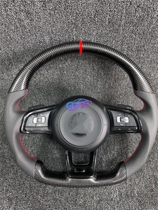Thể thao sợi carbon da tay lái lắp <span class=keywords><strong>r</strong></span>áp cho Volkswagen VW GTI <span class=keywords><strong>Golf</strong></span> 7 <span class=keywords><strong>r</strong></span> Passat MK6 GTD MK7 sửa đổi Jetta - Product Image 5