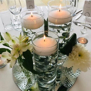 Jarrón de Piso de Vidrio Transparente de Borosilicato Alto, Diseño Moderno para Decoración del Hogar y Bodas - Product Image 3