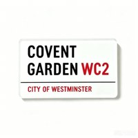 Aimant de réfrigérateur personnalisé en acrylique en forme de plaque de rue londonienne, autocollant magnétique rectangulaire pour souvenirs touristiques