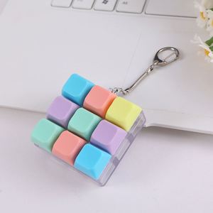 Llavero Sensorial con Teclado de Dedo, Juguete Antiestrés de Plástico Novedoso, Llavero de Descompresión de Nueve Teclas Macaron - Product Image 2