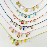Pendentif Collier DIY en Acier Inoxydable Anti-ternissement, Accessoires Élégants en Perles, Motifs Serpent, Œil, Éléphant, Lotus, Plume, Cœur