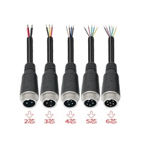M12 IP67 Su Geçirmez Dairesel Sensör Kablo Grubu Erkek/Dişi 2-6 Pin Önceden Kablolu Özel Uzunlukta PVC Kablo Demeti Otomotiv İçin