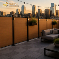 Clôture horizontale en aluminium à lattes, écran d'intimité complet pour jardin extérieur, terrasse, piscine, revêtement poudré, couleur RAL personnalisée, CE