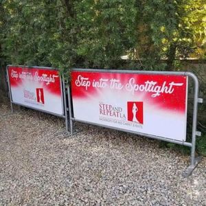 Personalized Printed Polyester Mesh Fabric Reusable Weatherproof Custom Color Portable Barricade Barrier Jacket Covers - Product Image 6