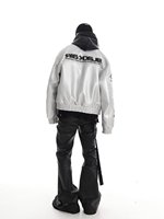 Veste en cuir brodée de style urbain Penpace pour homme, doudoune épaisse au design unique