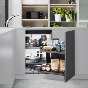 Unihopper <strong>Kitchen</strong> Cabinet <strong>Storage</strong> Soft Closing Sliding <strong>Pull</strong> <strong>Out</strong> Glass Magic <strong>Corner</strong> - Product Image 1