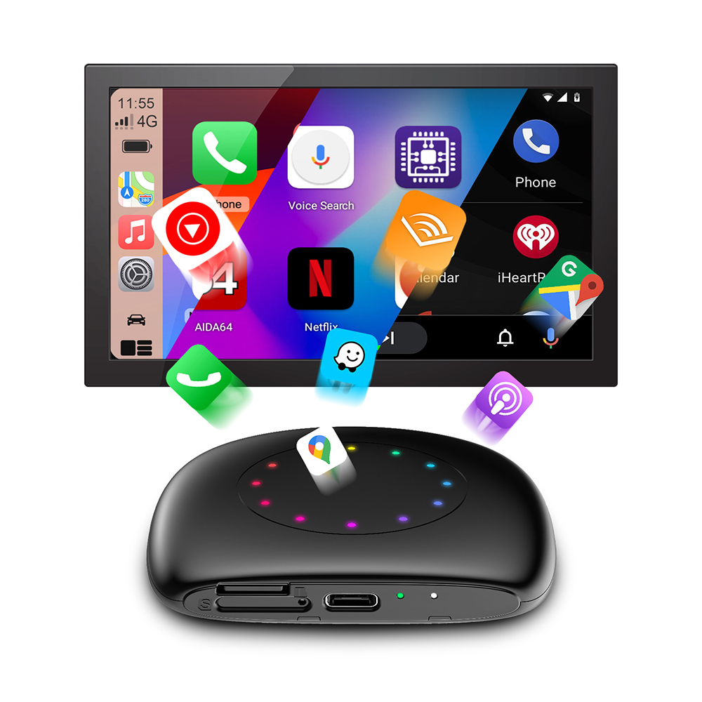 Wholesale HD Quality Wireless <strong>Android</strong> Carplay Adapter Built-in YouTube Netflix <strong>Apps</strong> <strong>Compatible</strong> <strong>Android</strong> <strong>13</strong> Auto Carplay System