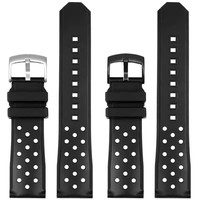 Bracelet de montre de remplacement en silicone respirant, résistant à la transpiration et étanche, 22 mm, pour la série F1, en acier inoxydable exquis