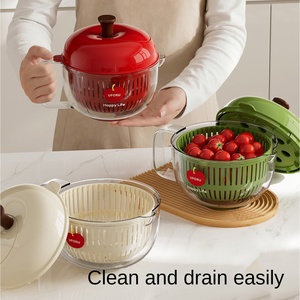 <span class=keywords><strong>Essoreuse</strong></span> <span class=keywords><strong>à</strong></span> <span class=keywords><strong>salade</strong></span> en forme de pomme, centrifugeuse rotative pour fruits avec couvercle anti-poussière, grande <span class=keywords><strong>essoreuse</strong></span> <span class=keywords><strong>à</strong></span> légumes pour la cuisine - Product Image 2